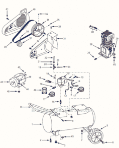 Page A Diagram and Parts List for VX811103 2000 Campbell Hausfeld Compressor